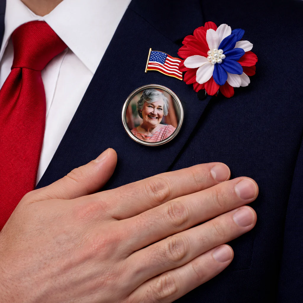 Custom Photo Forever In My Heart Memorial Lapel Pin - Gift for Loss of Loved Ones, In Loving Memory, Family Memorial Gifts HO82 901756 - Image 3