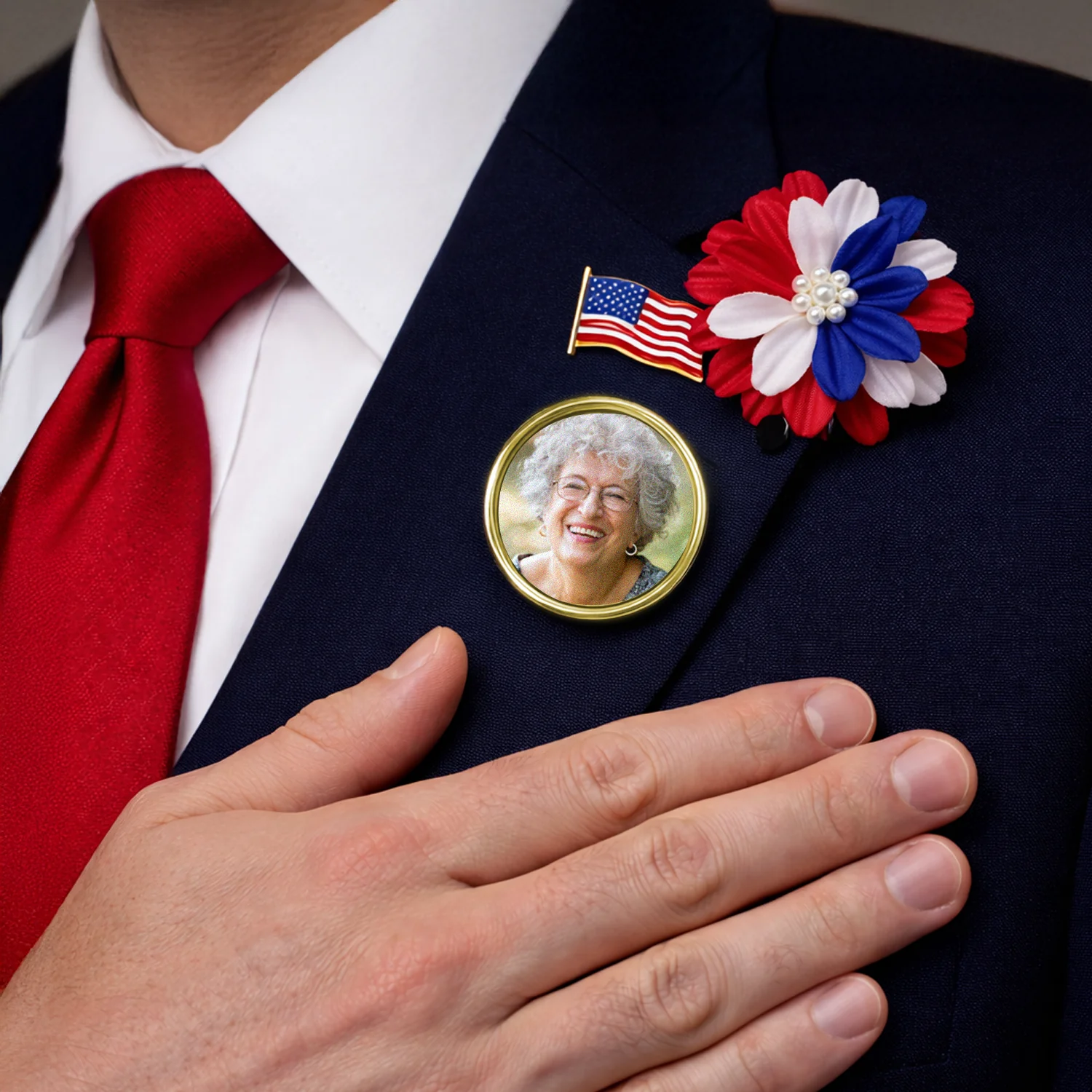 Custom Photo Forever In My Heart Memorial Lapel Pin - Gift for Loss of Loved Ones, In Loving Memory, Family Memorial Gifts HO82 901756 - Image 6