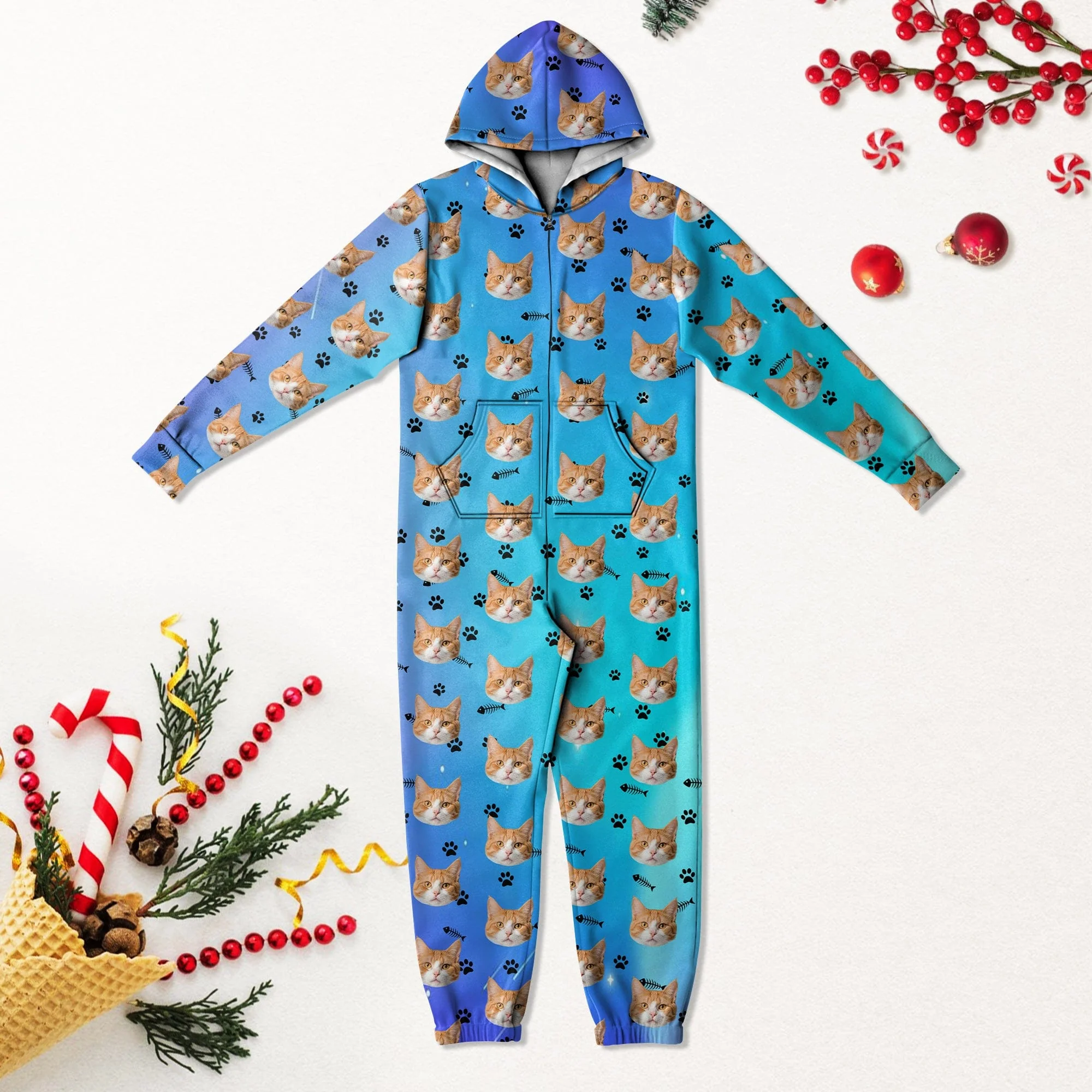 Custom Photo Galaxy Onesie Pajamas For Cat Lovers HO82 893232 - Image 4