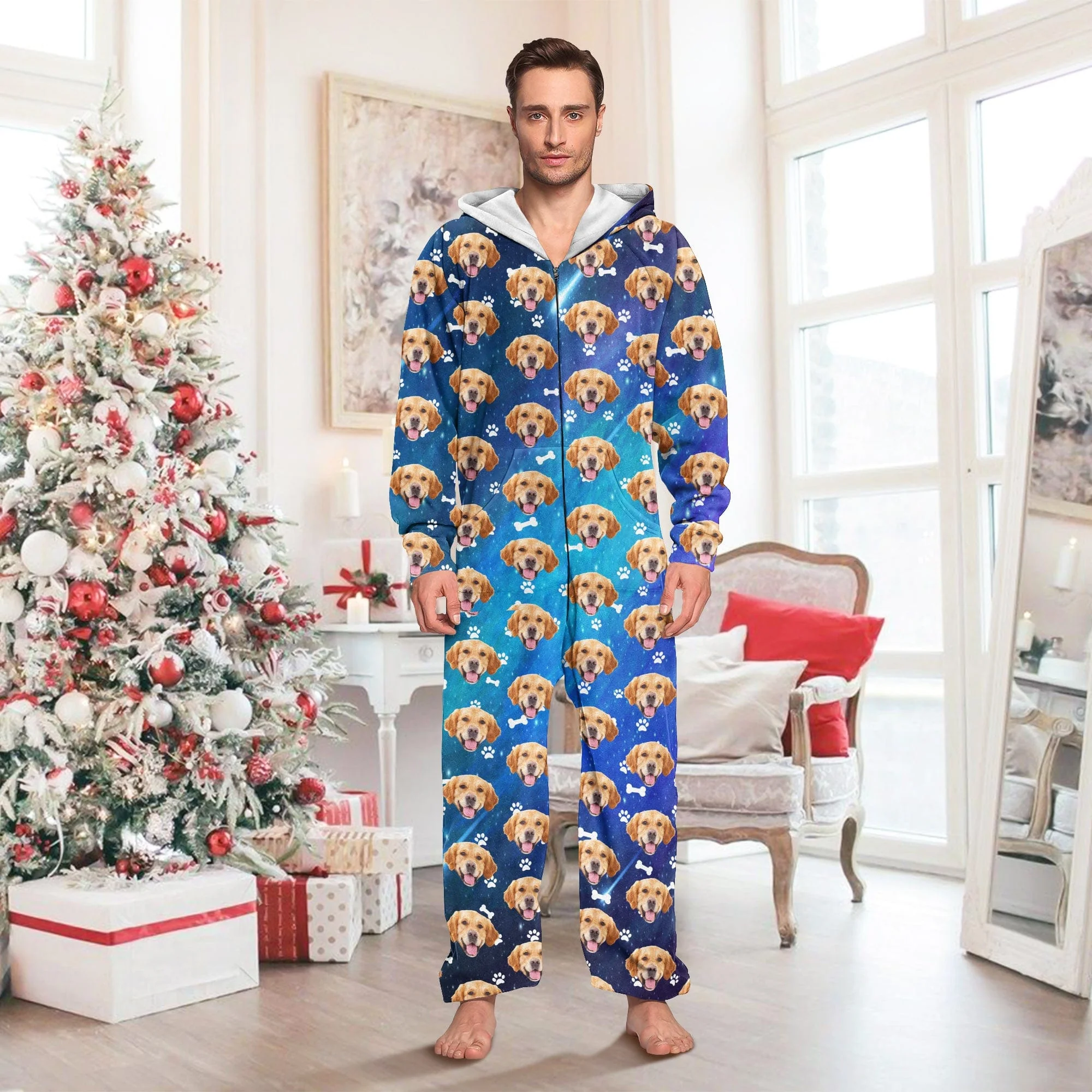 Custom Photo Galaxy Onesie Pajamas For Dog Lovers HO82 893230 - Image 2