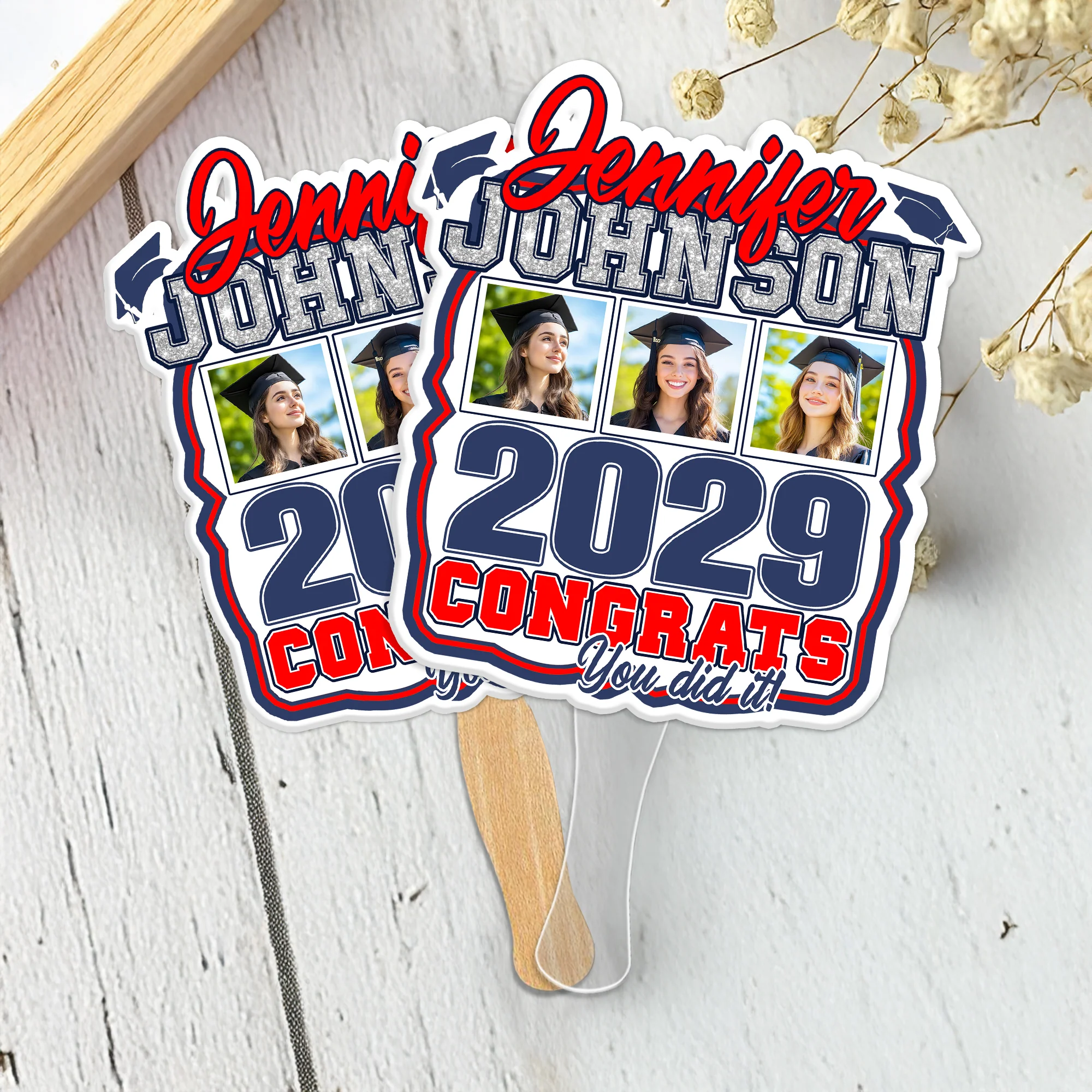 Custom Photo Graduation Favors Senior Night Fans HO82 893570 - Image 6