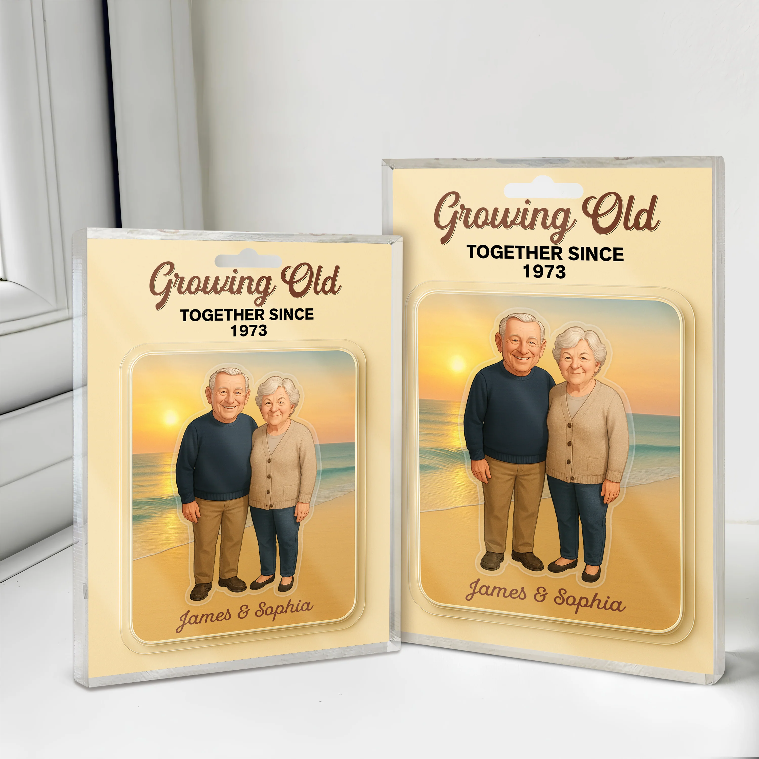 Custom Photo Growing Old Together Couple Acrylic Block Plaque, Unique Keepsake HO82 894212 - Image 6