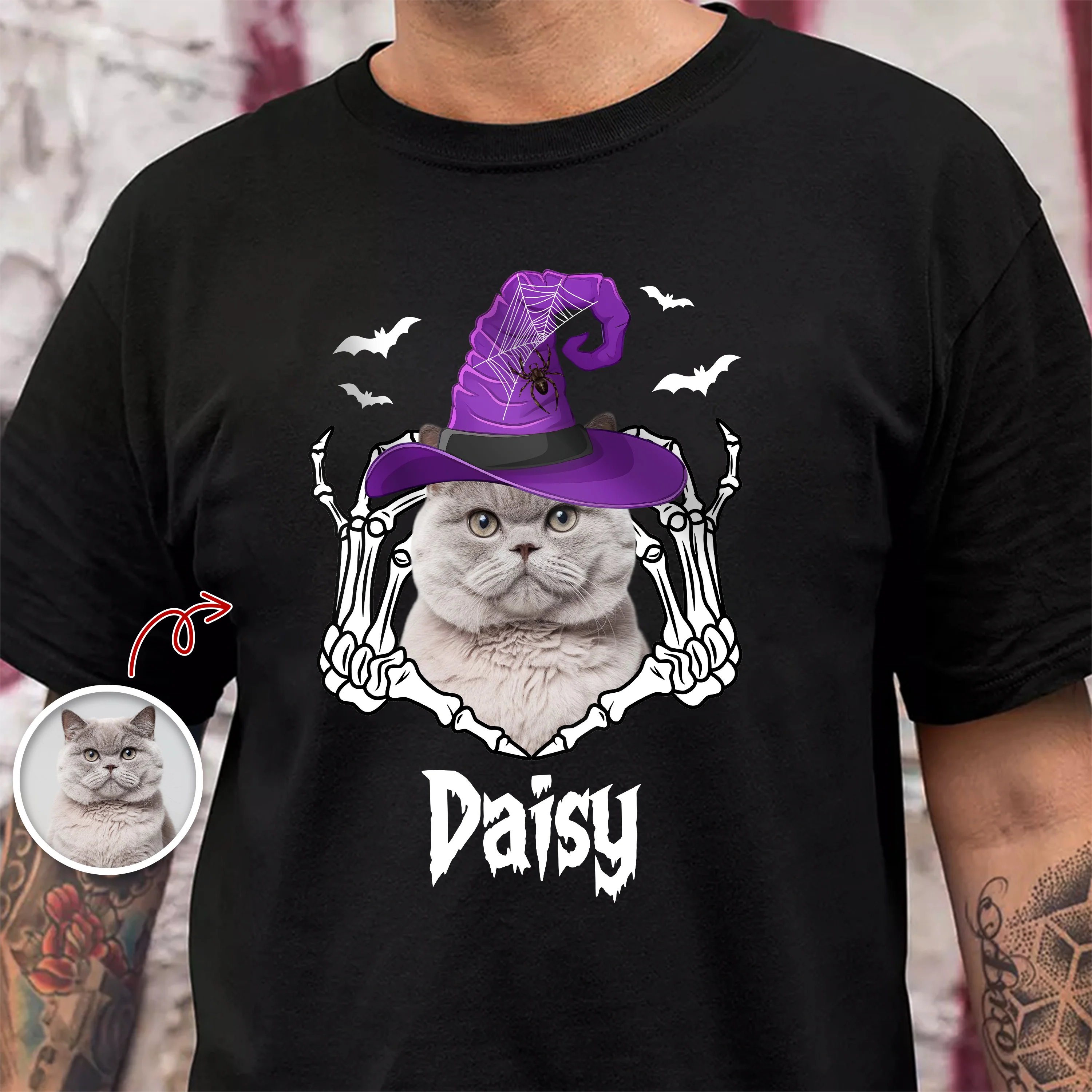 Custom Photo Halloween Dog Witch Dark Shirt HO82 900000 - Image 6