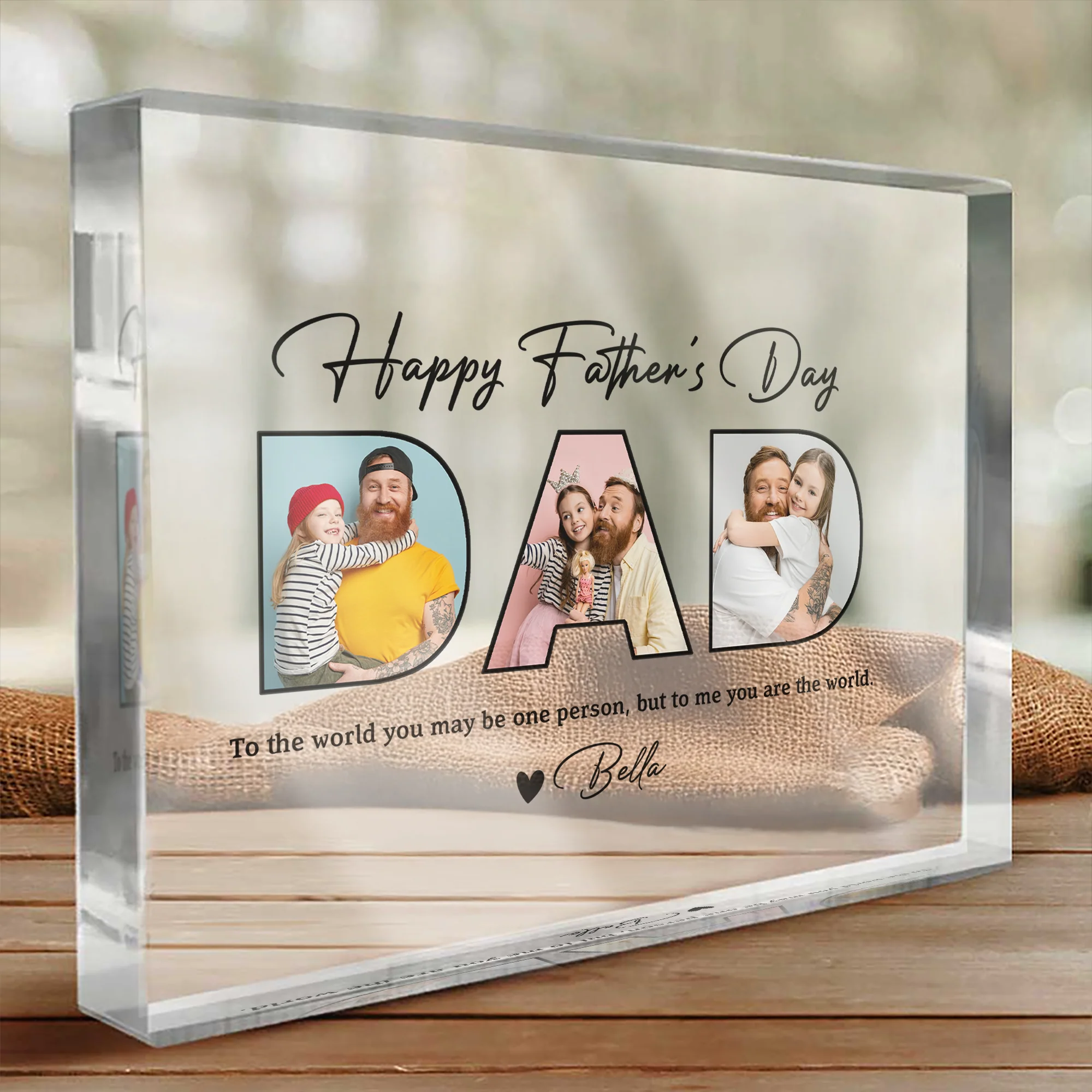 Custom Photo Happy Father's Day Acrylic Block Plaque, Unique Keepsake HO82 894014 - Image 8