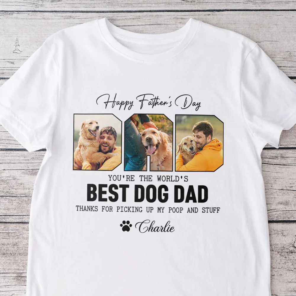 Custom Photo Happy Father's Day Best Dog Dad Shirt Gift For Father's Day HO82 893968 - Image 5