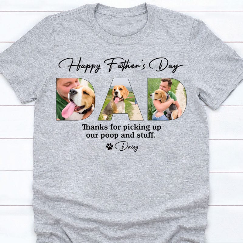 Custom Photo Happy Father's Day, Dog Dad Family Shirt DA199 890178 - Image 5