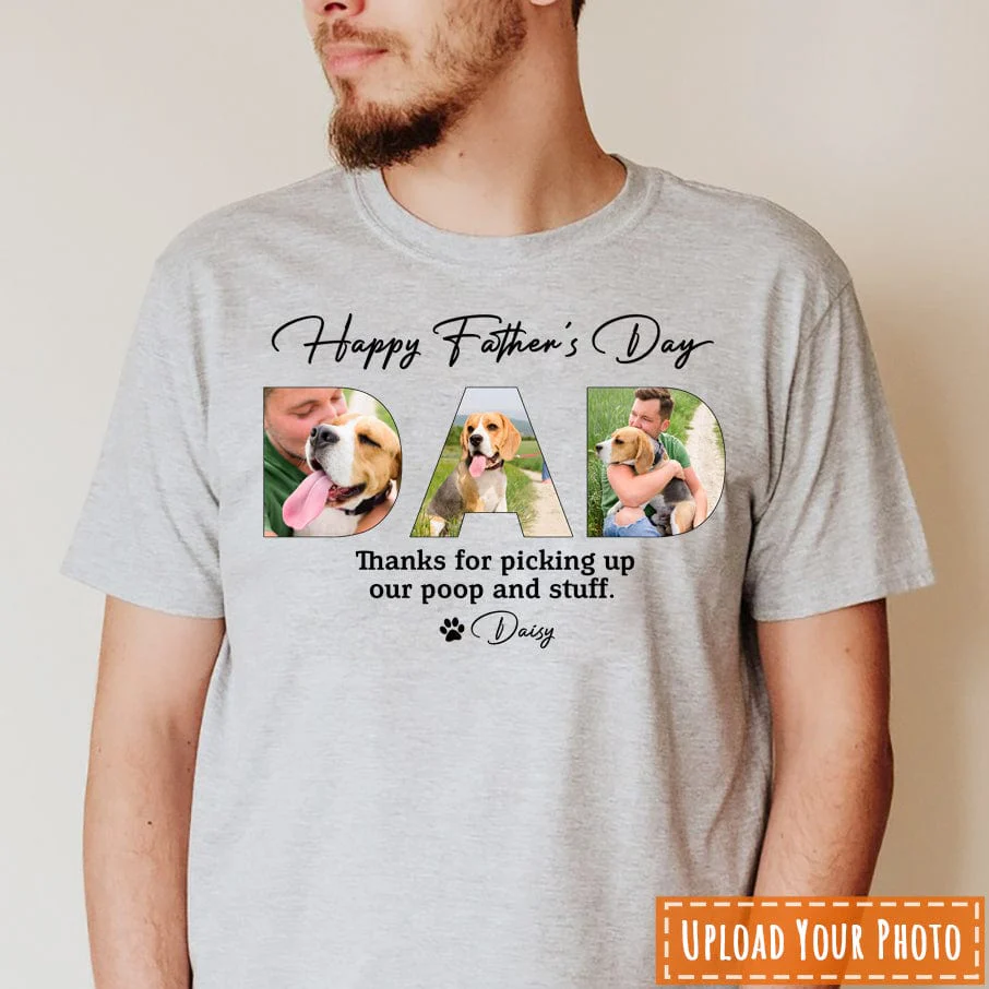 Custom Photo Happy Father's Day, Dog Dad Family Shirt DA199 890178 - Image 6