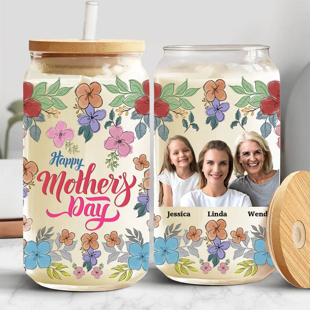 Custom Photo Happy Mother's Day Family Daily Reminders Glass Can With Lid TA29 890418 - Image 3