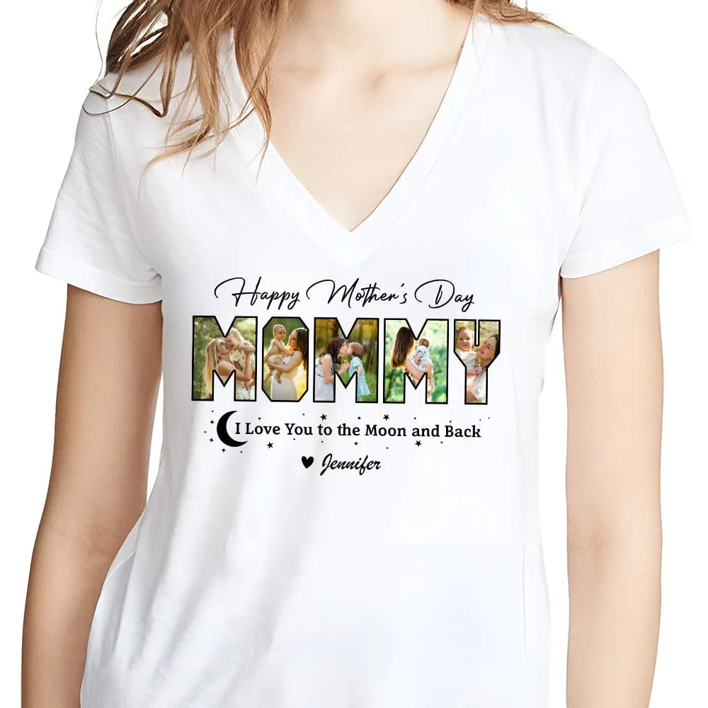 Custom Photo Happy Mother's Day Love You To The Moon And Back Bright Shirt TA29 889050 - Image 2