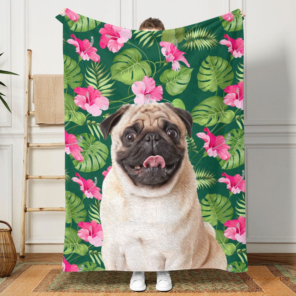 Custom Photo Hawaiian Dog Blanket Oil Painting T368 890236 - Image 4