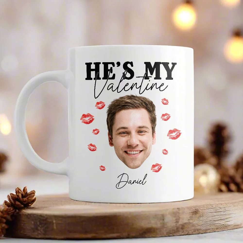Custom Photo He/She's My Valentine Couple Mug HO82 893362