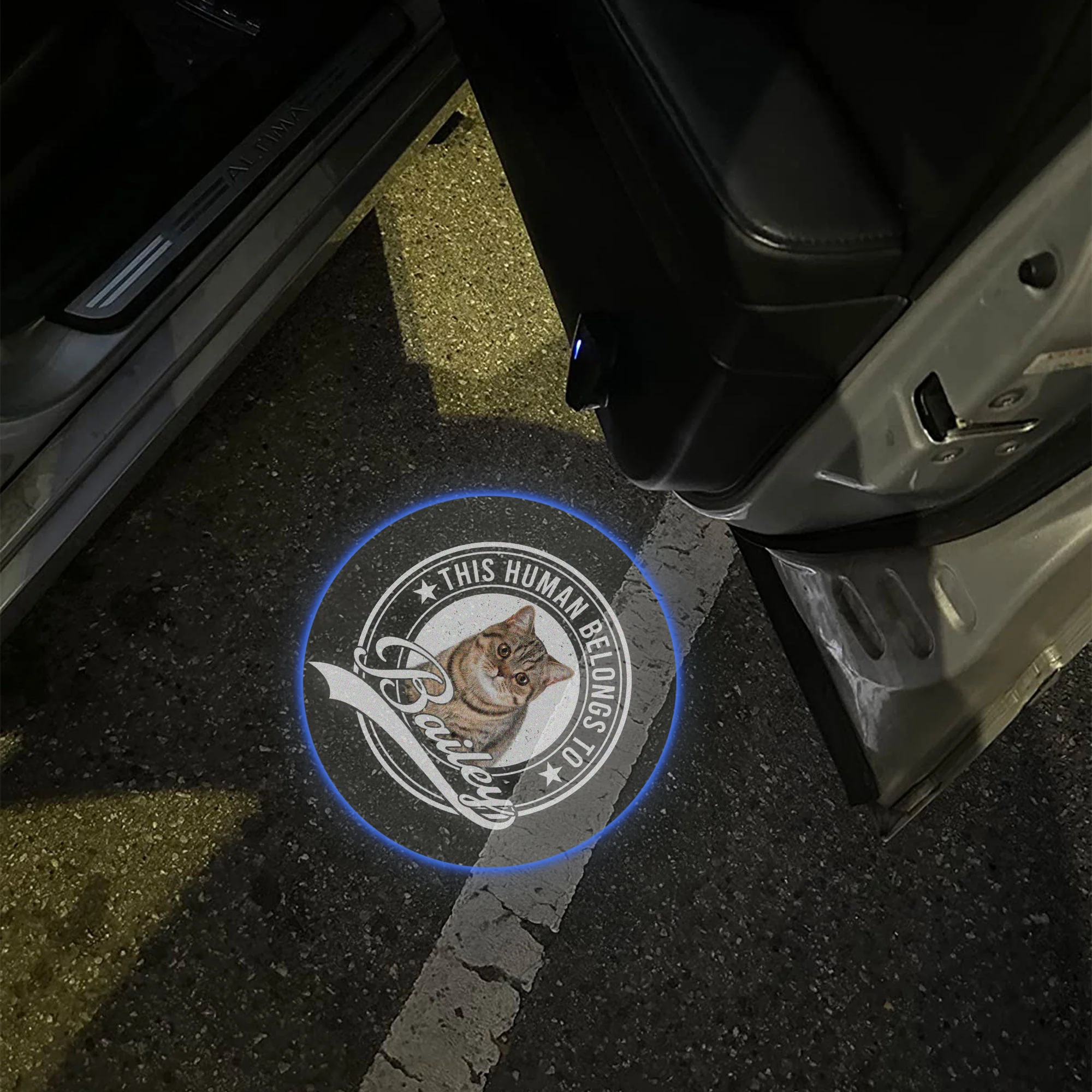 Custom Photo Human Belongs To Dog Cat Pet Car Door Projector Light HO82 894356 - Image 3