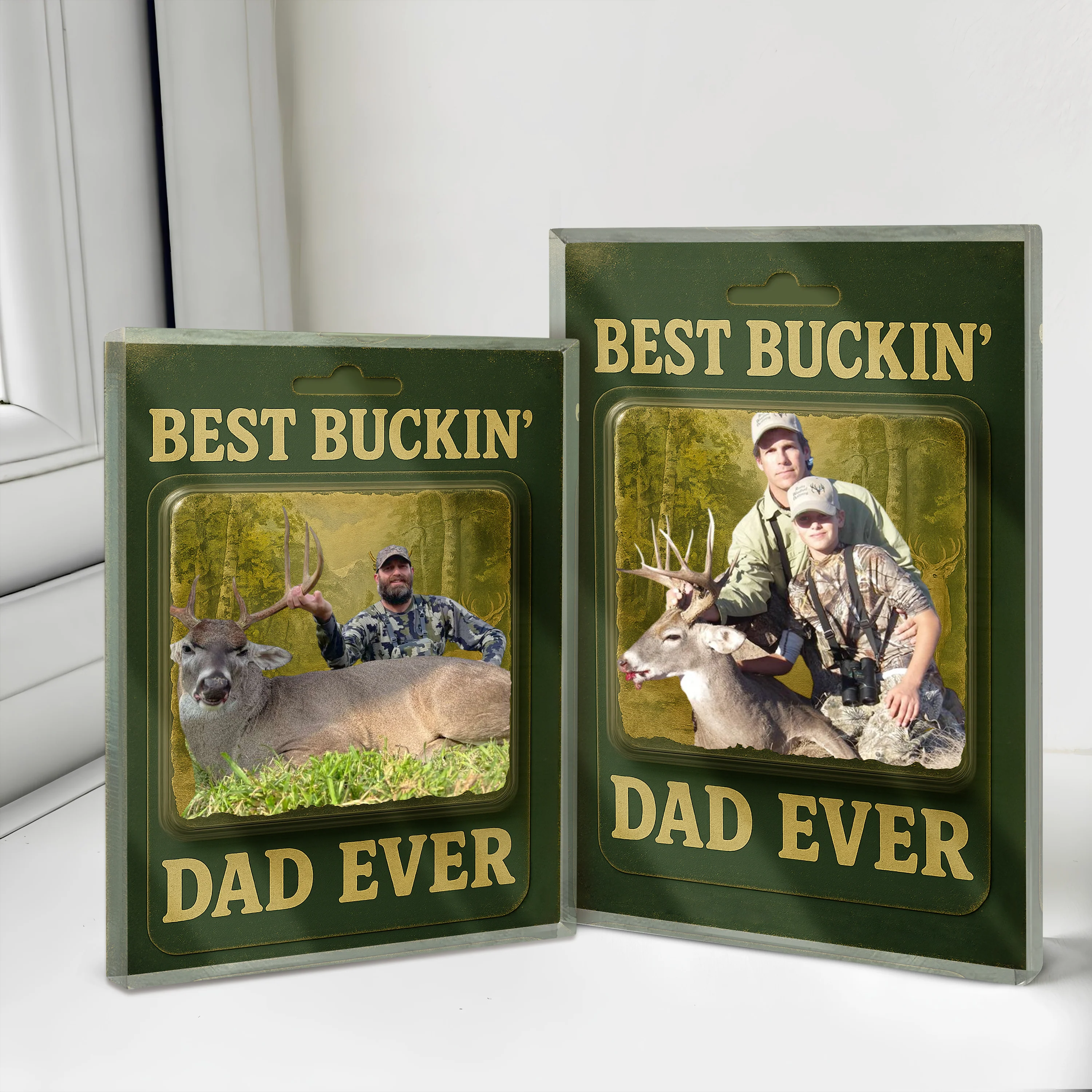 Custom Photo Hunting Dad Buckin Dad Ever Acrylic Block Plaque Gift For Father's Day HO82 893768 - Image 6