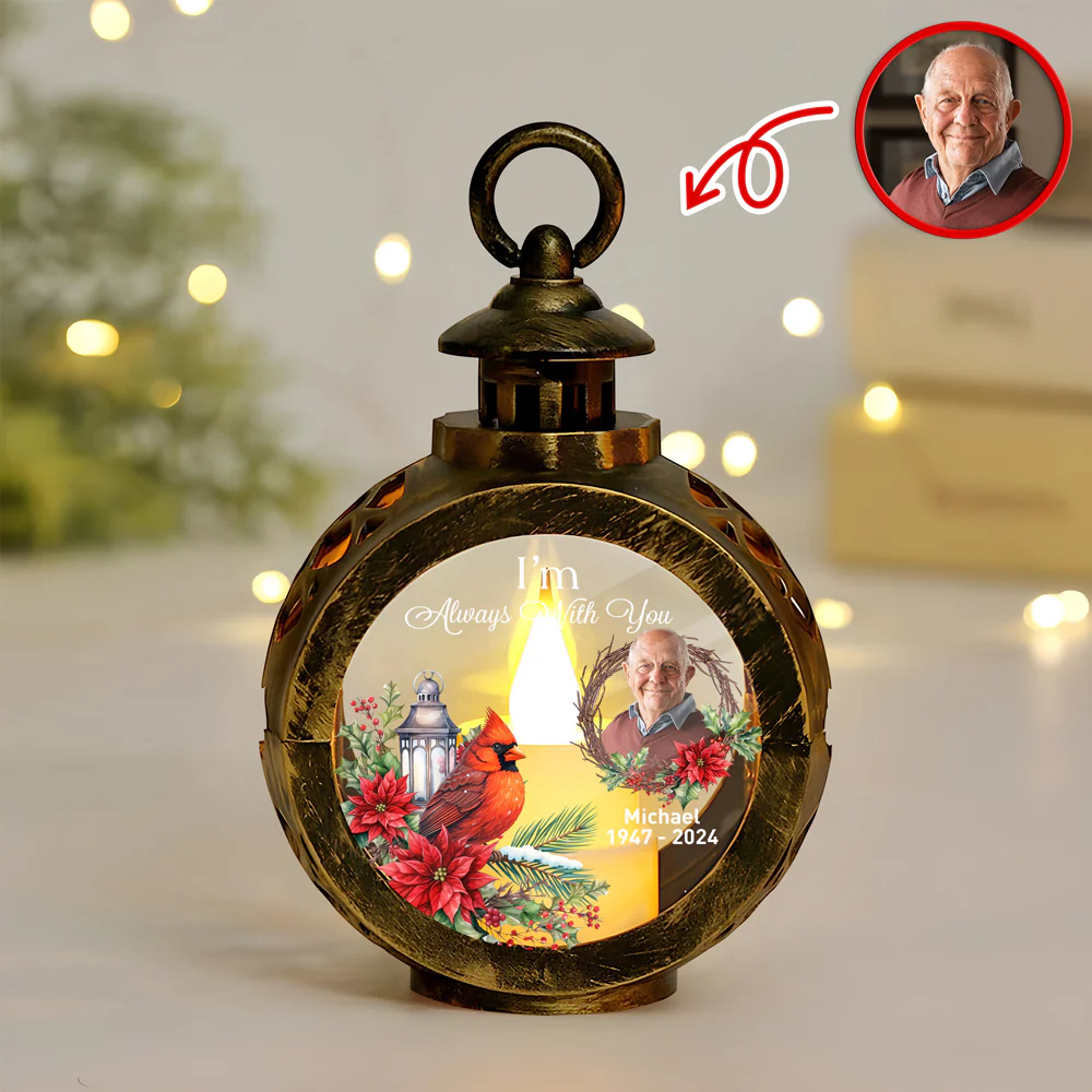 Custom Photo I Am Always With You Memorial Candlelight Lantern Ornament HO82 894974 - Image 8