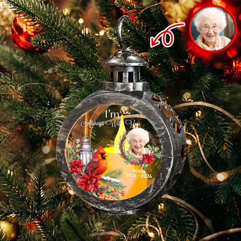Custom Photo I Am Always With You Memorial Candlelight Lantern Ornament HO82 894974 - Image 9