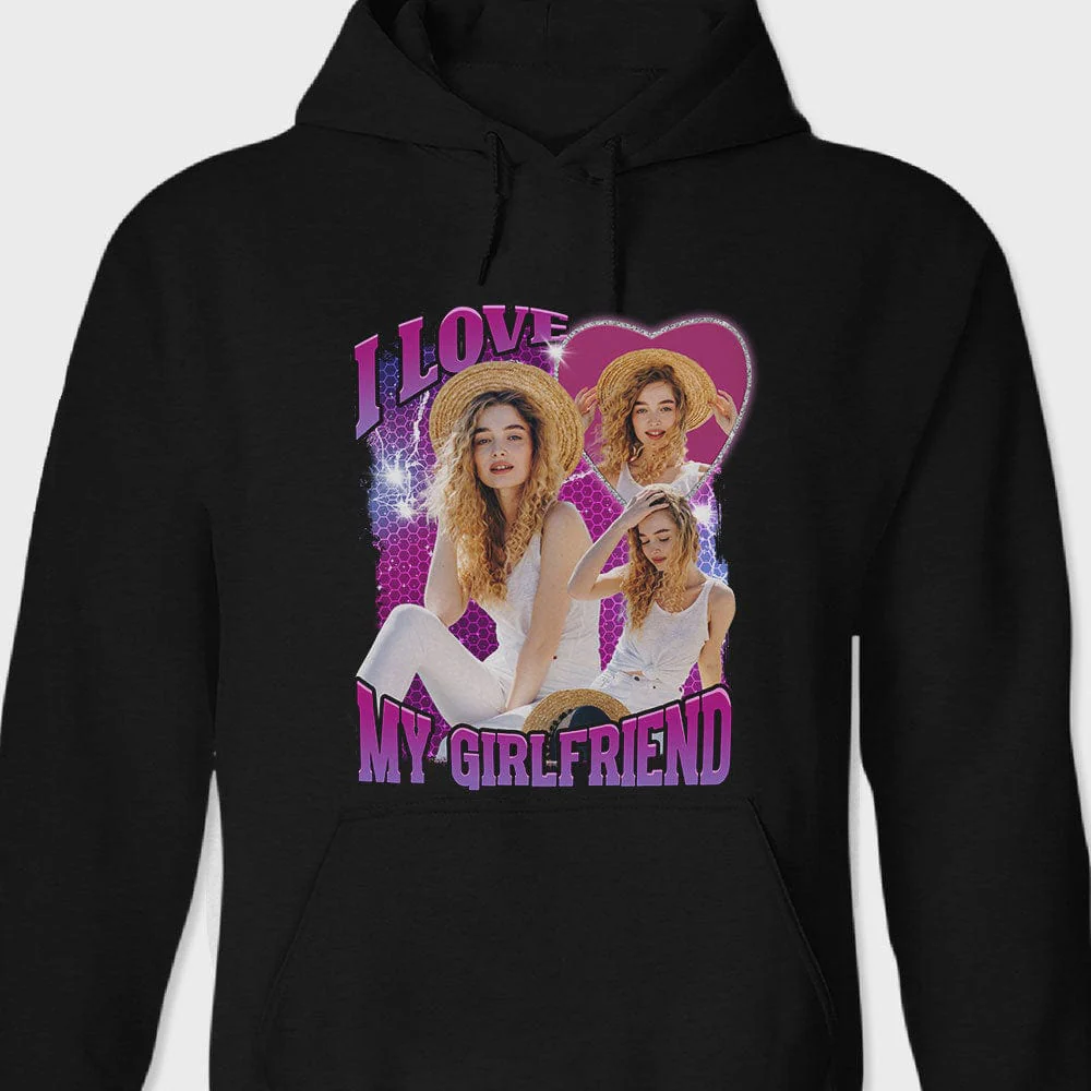 Custom Photo I Love My Girlfriend Valentine Dark Shirt K228 889966 - Image 4