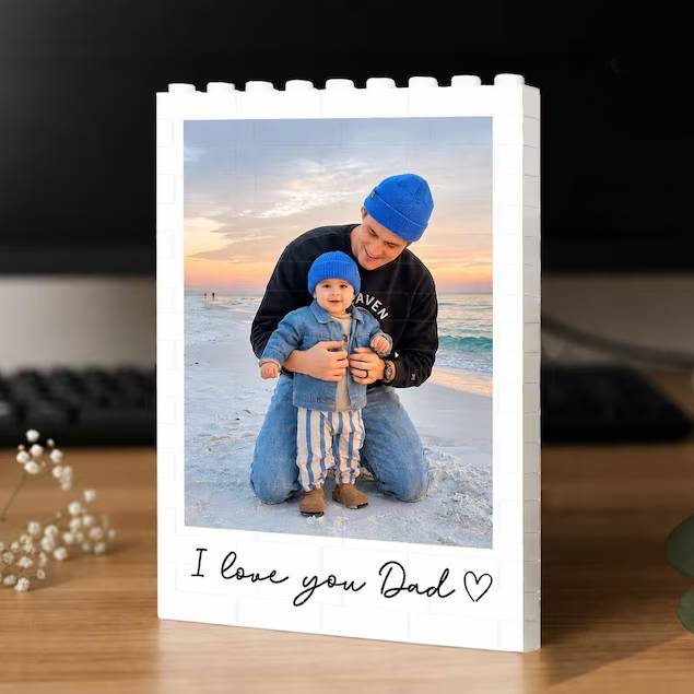 Custom Photo I Love You Dad Building Brick Blocks Gift For Dad, Father's Day HO82 902500 - Image 3