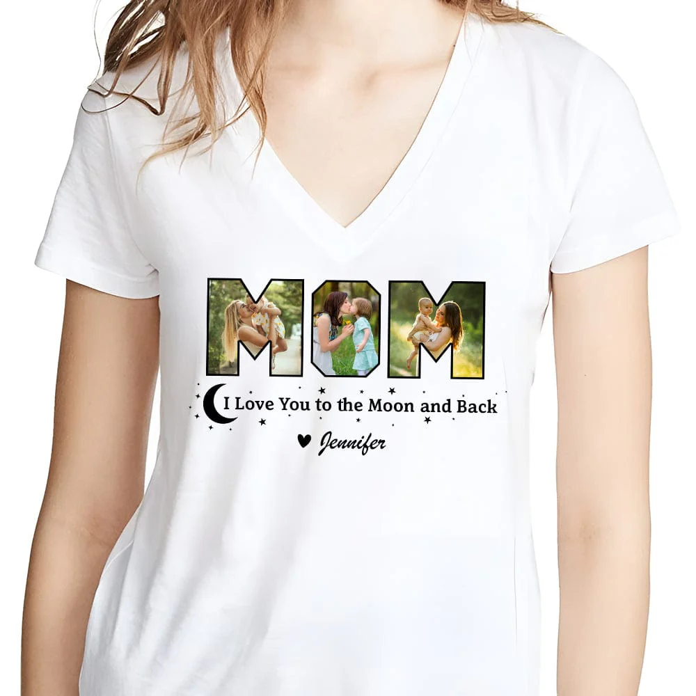 Custom Photo I Love You To The Moon And Back Bright Shirt TA29 889052 - Image 4