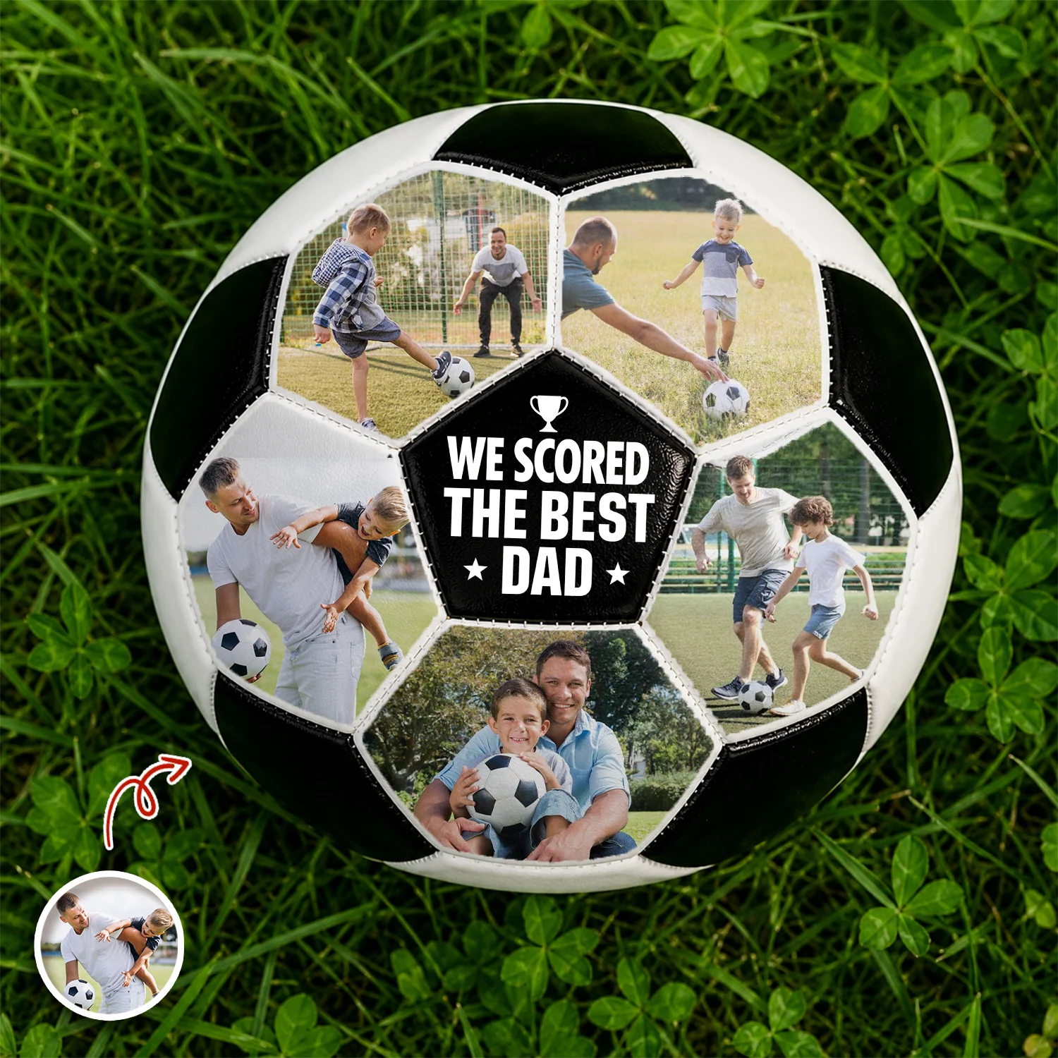 Custom Photo I Scored The Best Dad Soccer Ball - Gift For Dad, Father's Day, Soccer Lovers HO82 902722 - Image 2