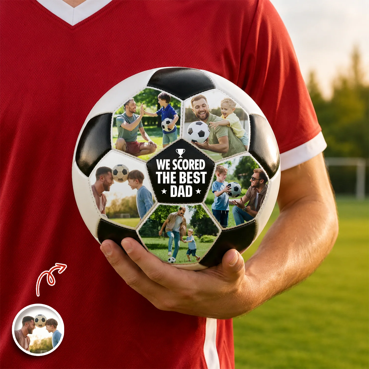 Custom Photo I Scored The Best Dad Soccer Ball - Gift For Dad, Father's Day, Soccer Lovers HO82 902722 - Image 3