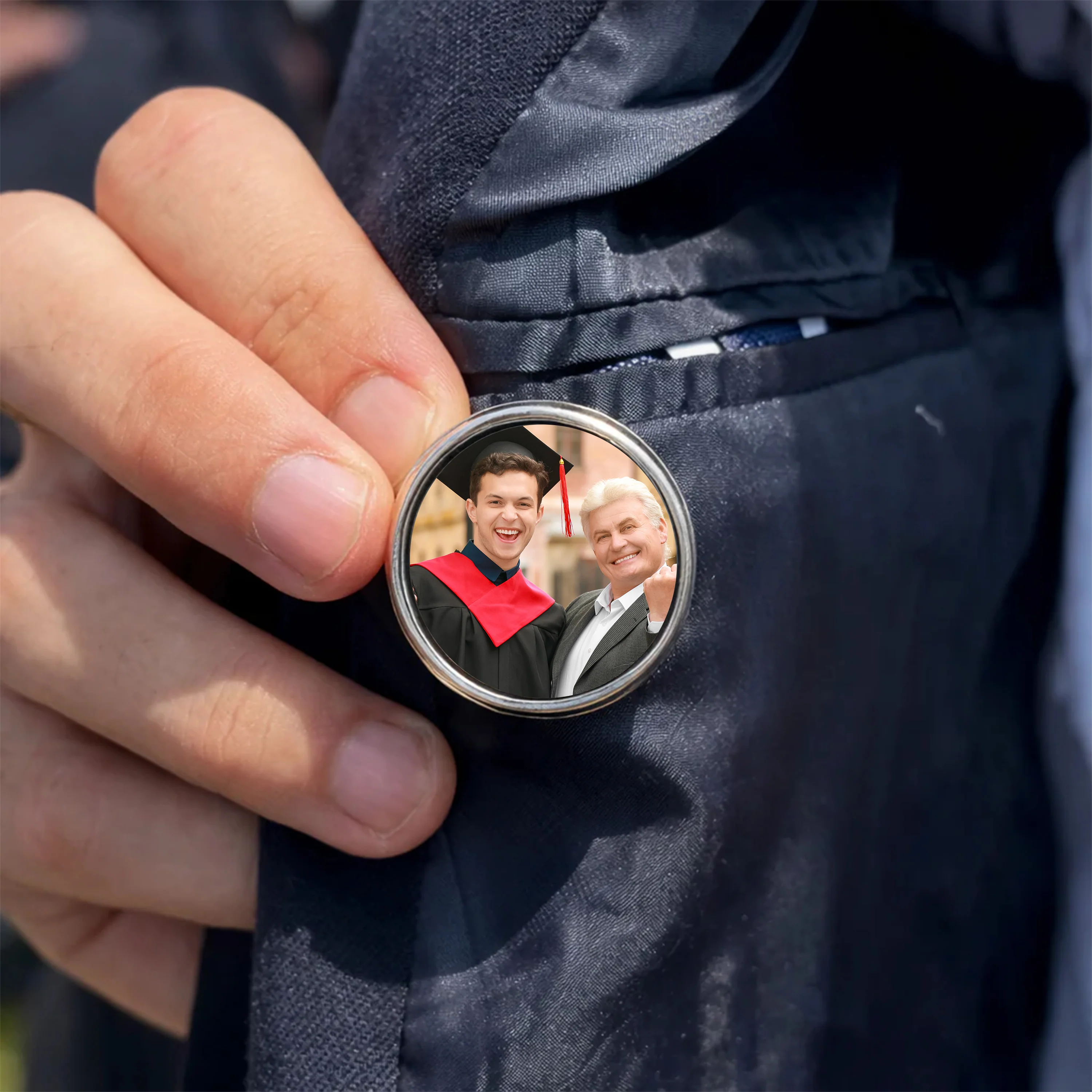 Custom Photo In Loving Memory Memorial Lapel Pin - Gift for Graduation Day, Family Memorial Gifts HO82 901860 - Image 5
