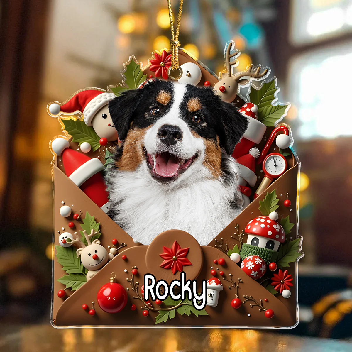 Custom Photo Letter To You 3D Effect Dog Acrylic Ornament HO82 900556 - Image 2