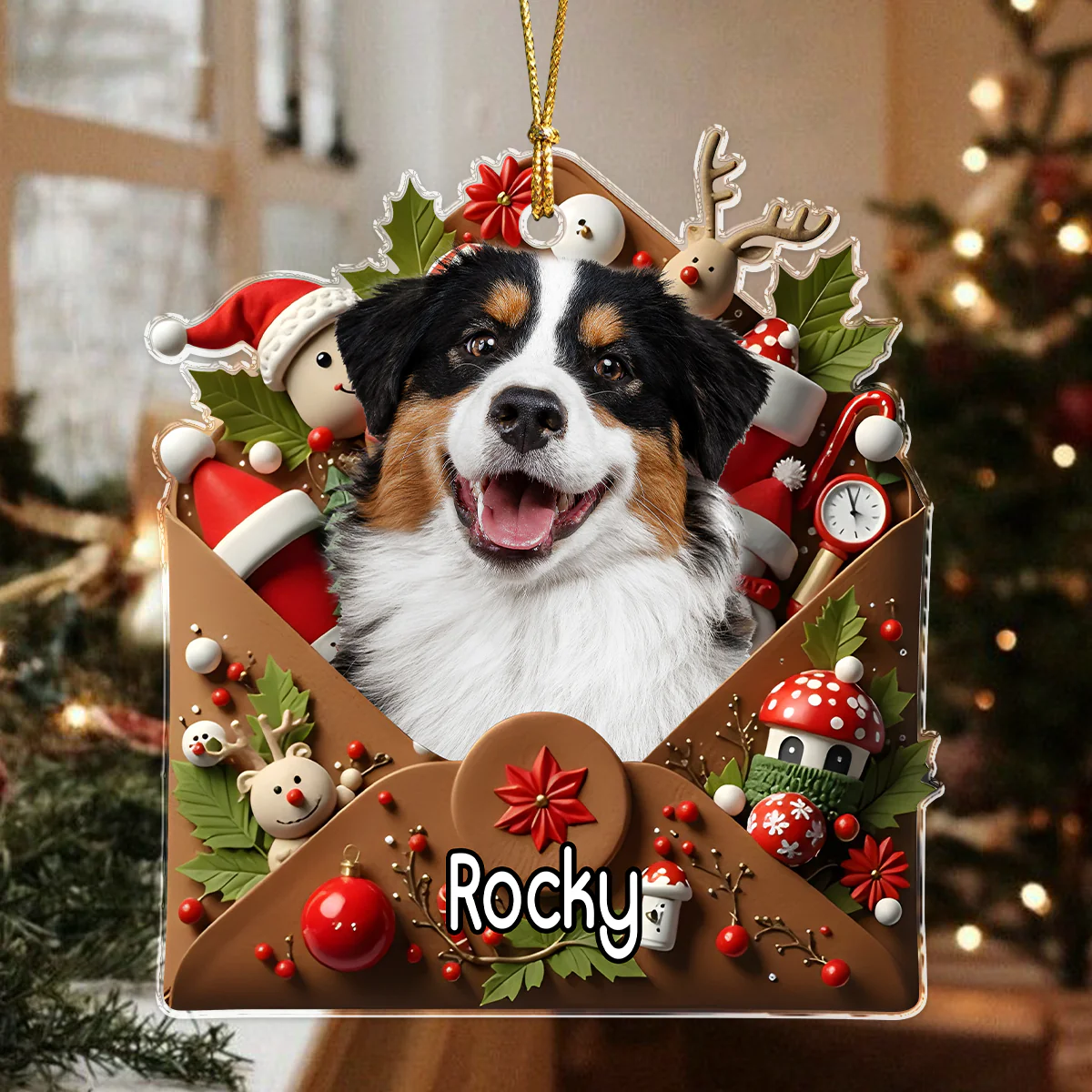Custom Photo Letter To You 3D Effect Dog Acrylic Ornament HO82 900556 - Image 3