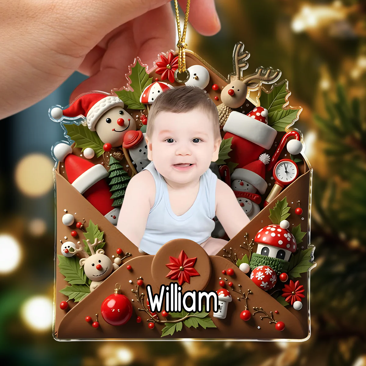Custom Photo Letter To You 3D Effect Family Acrylic Ornament Gift For Mom, Dad, Brother, Sister, Kids HO82 900552 - Image 6