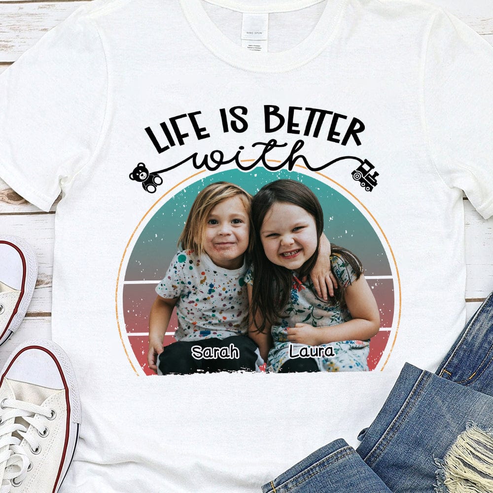 Custom Photo Life Is Better With Grandkids Family Bright Shirt N304 890252 - Image 3