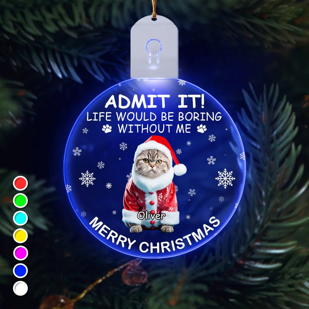 Custom Photo Life Would Be Boring Without Me Dog Cat Circle Led Acrylic Ornament HO82 893218 - Image 16
