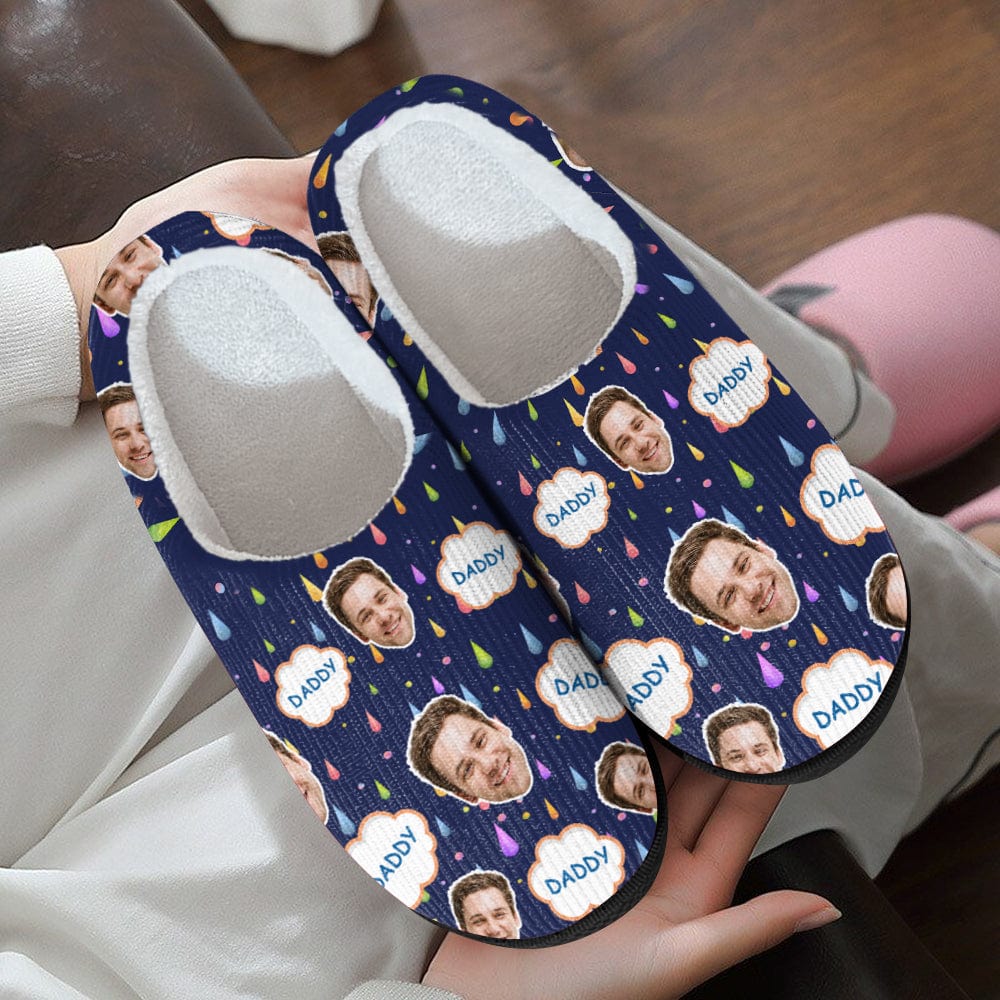 Custom Photo Love You Daddy Christmas Gift Slippers HO82 893020 - Image 6