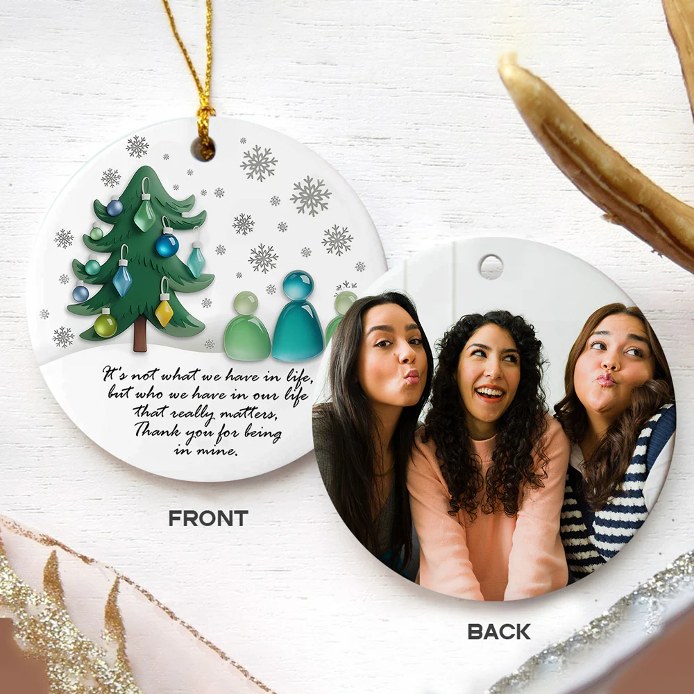 Custom Photo Meaningful Friendship Sea Besties Ceramic Ornament HO82 900220 - Image 4