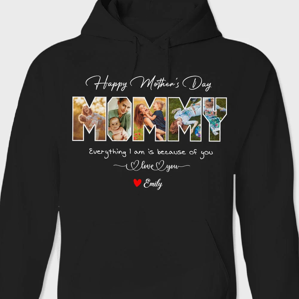 Custom Photo Mother And Daughters Dark Shirt NHS87 889094 - Image 2