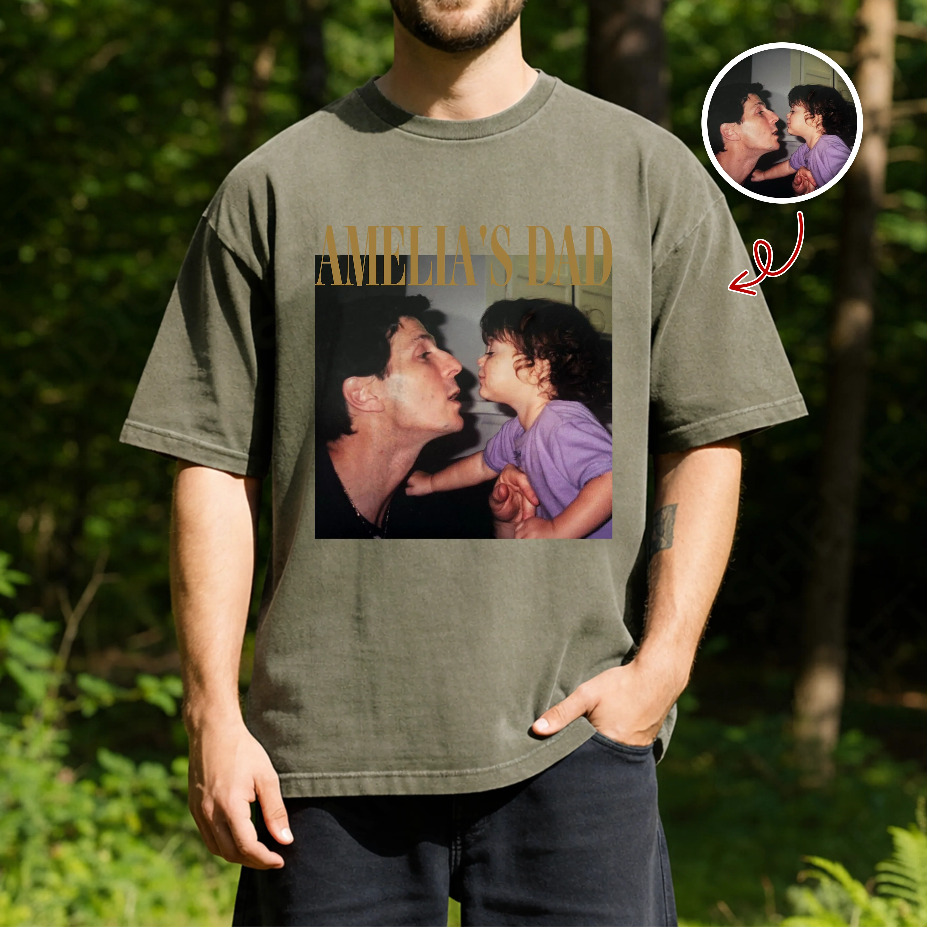 Custom Photo & Name Dad Comfort Shirt - Dad, Grandpa, Father's Day Gift HO82 902714 - Image 4