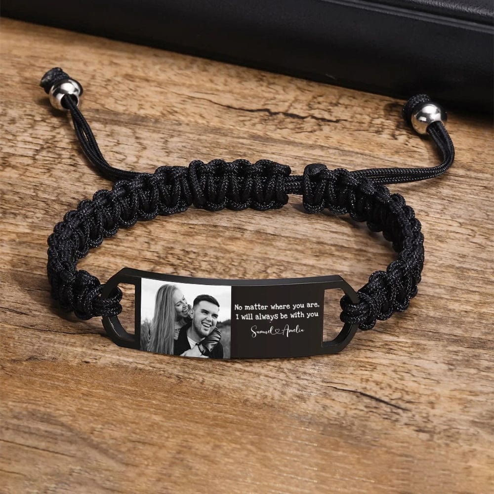 Custom Photo No Matter Where You Are I Will Always With You Couple Bracelet For Men T368 890380 - Image 2