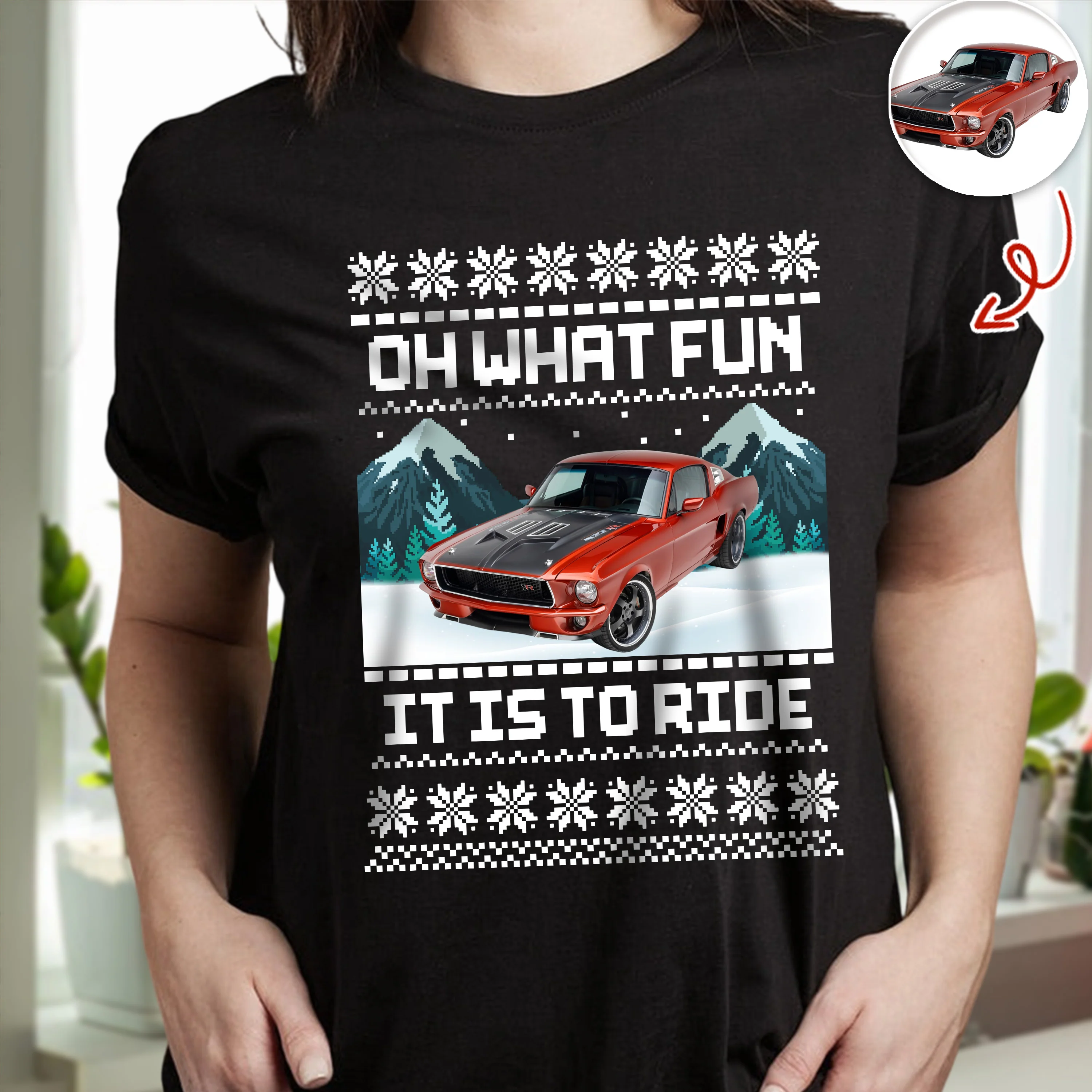 Custom Photo Oh What's Fun It Is To Ride Dark Shirt HO82 900642 - Image 2