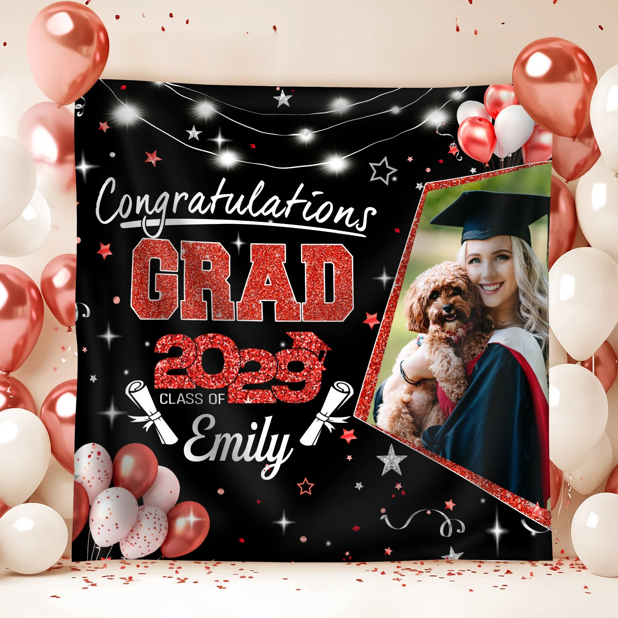 Custom Photo Party Decorations 2025 Congratulations Grad Backdrop HO82 893622 - Image 10