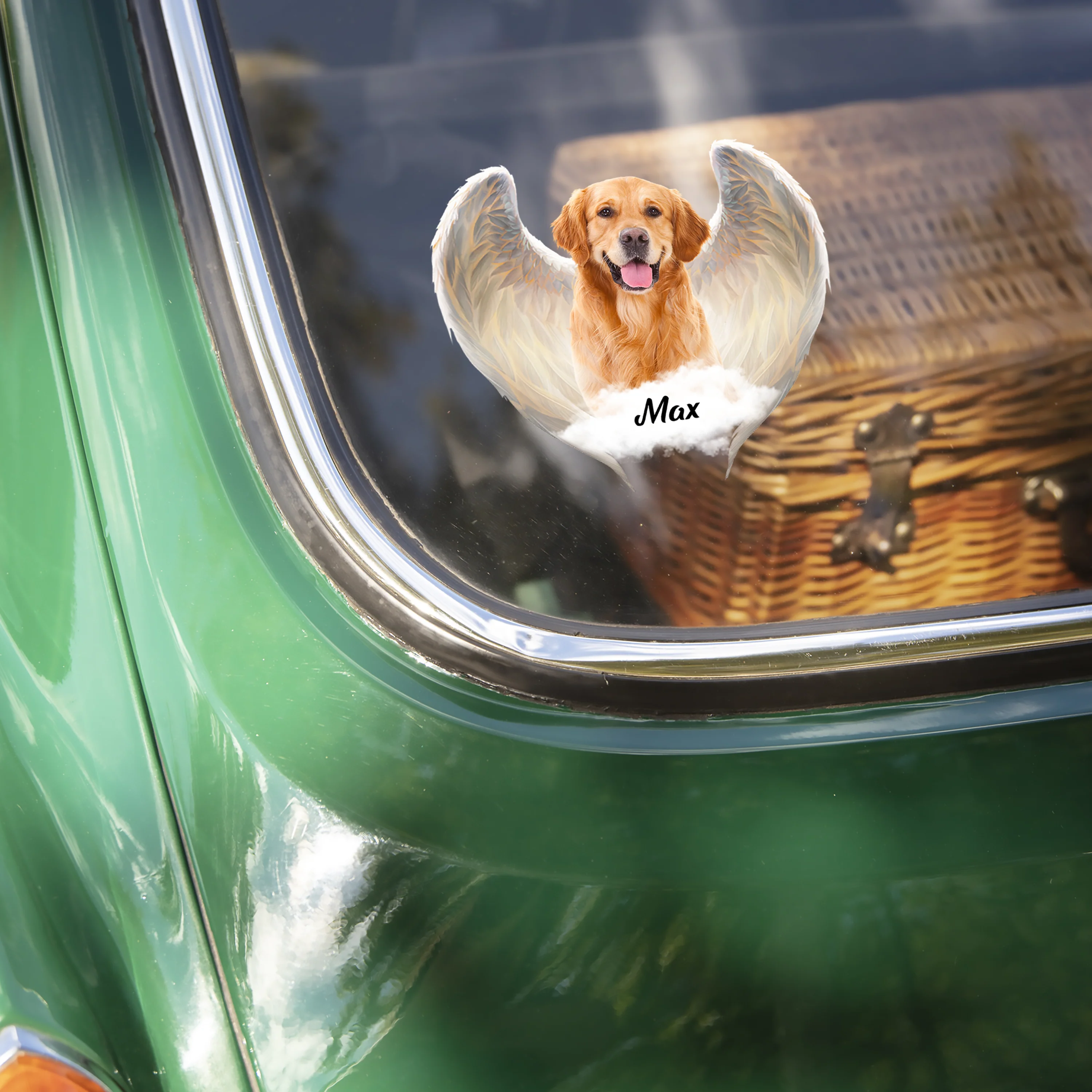 Custom Photo Pet Within Angel Wings Memorial Car Sticker HO82 900984 - Image 4