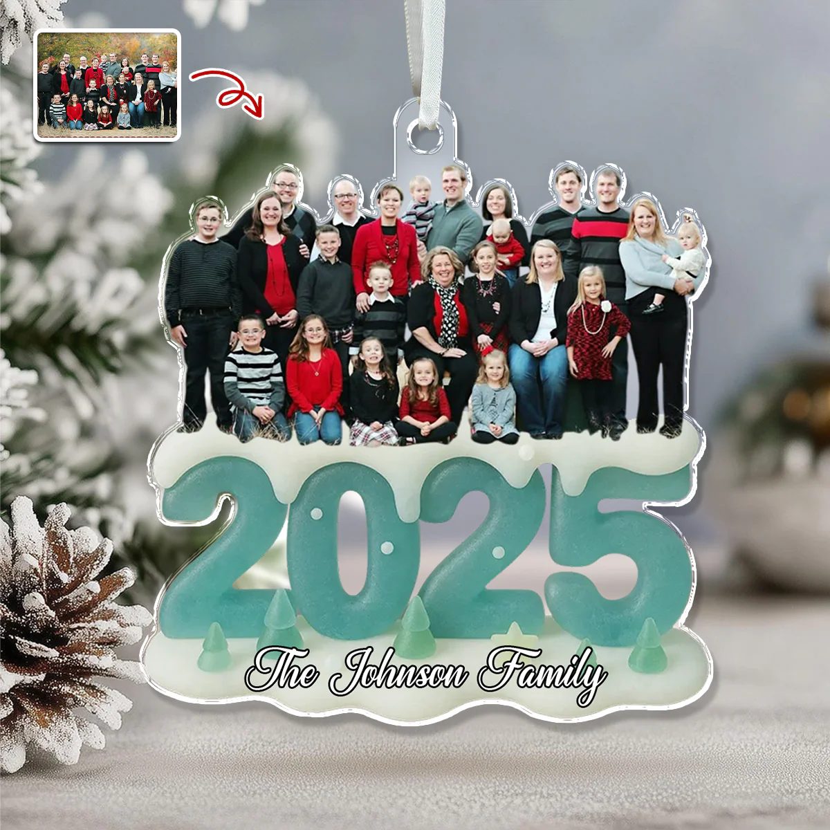 Custom Photo See Through You Family Acrylic Ornament Gift For Mom, Dad, Brother, Sister, Kids HO82 900208 - Image 3