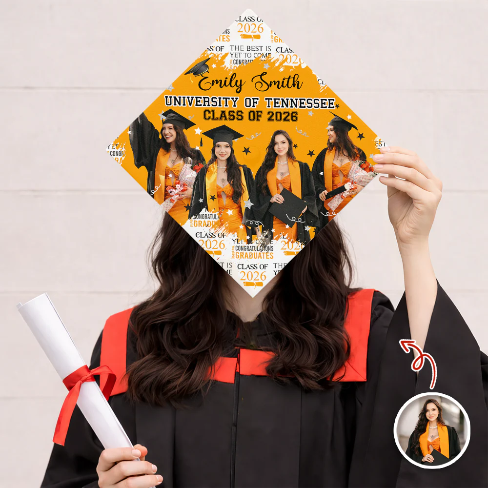 Custom Photo The Best Is Yet To Come Class Of 2026 Graduation Cap Topper HO82 901662 - Image 2