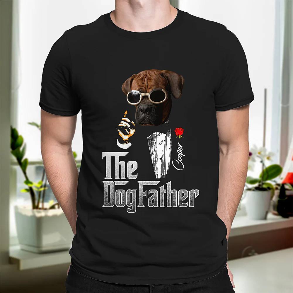Custom Photo The Dogfather Gentlemen Shirt Personalized Gift For Dog Dad HO82 893862 - Image 5