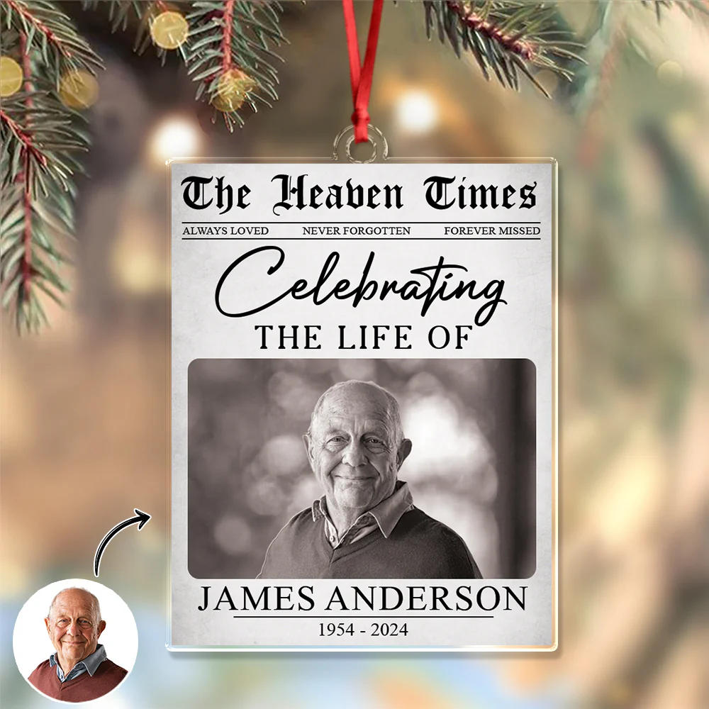 Custom Photo The Heaven Times Memorial Acrylic Ornament Christmas HO82 894678 - Image 5
