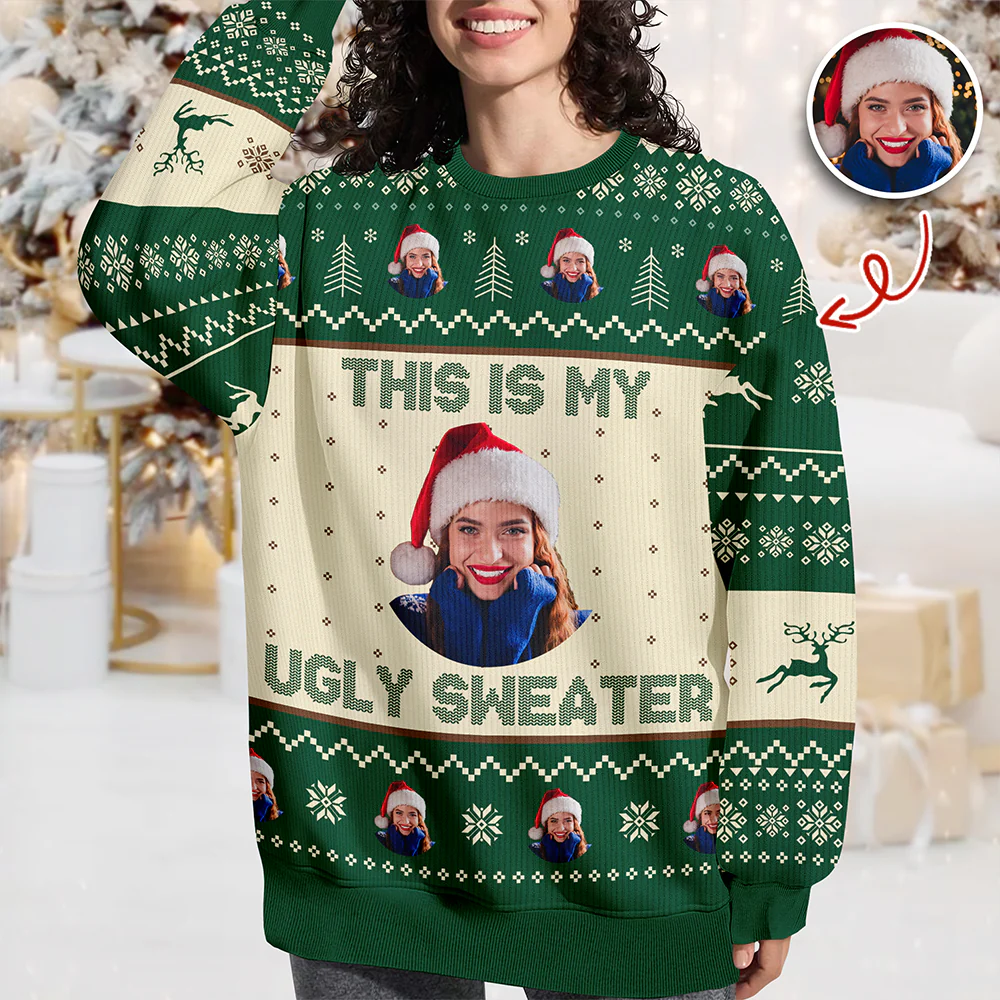 Custom Photo This Is My Ugly Sweater Christmas Gift For Yourself HO82 900246 - Image 6