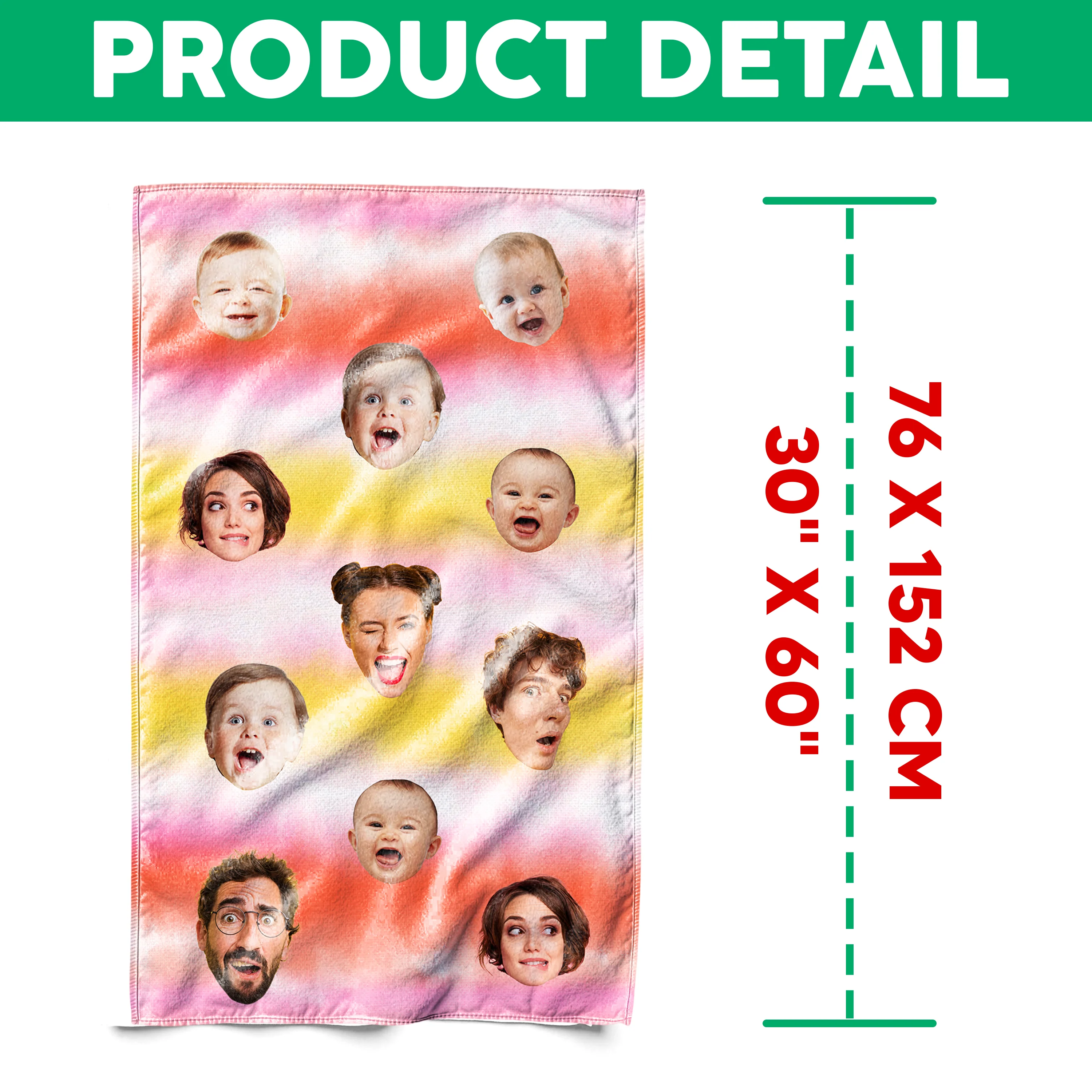 Custom Photo Tie Dye Background Beach Towel HO82 894168 - Image 6