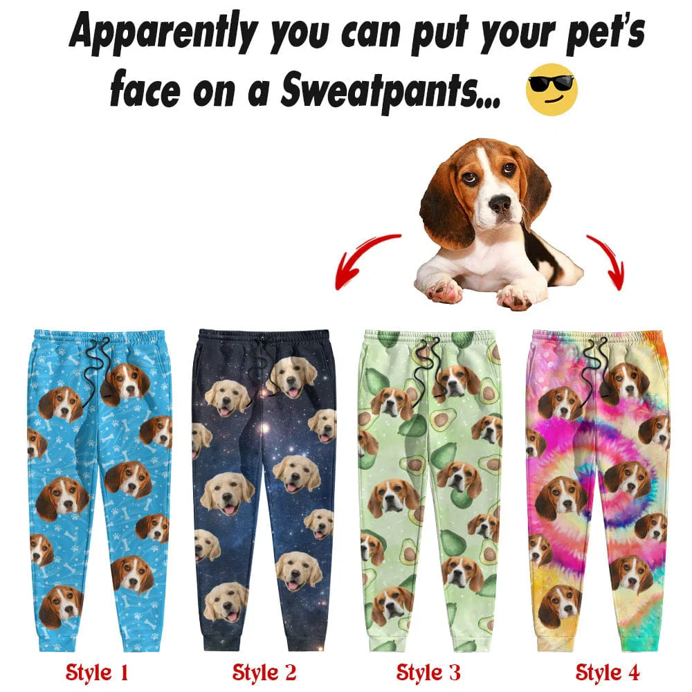 Custom Photo Tie Dye Background Dog Sweatpants N304 889608 - Image 4