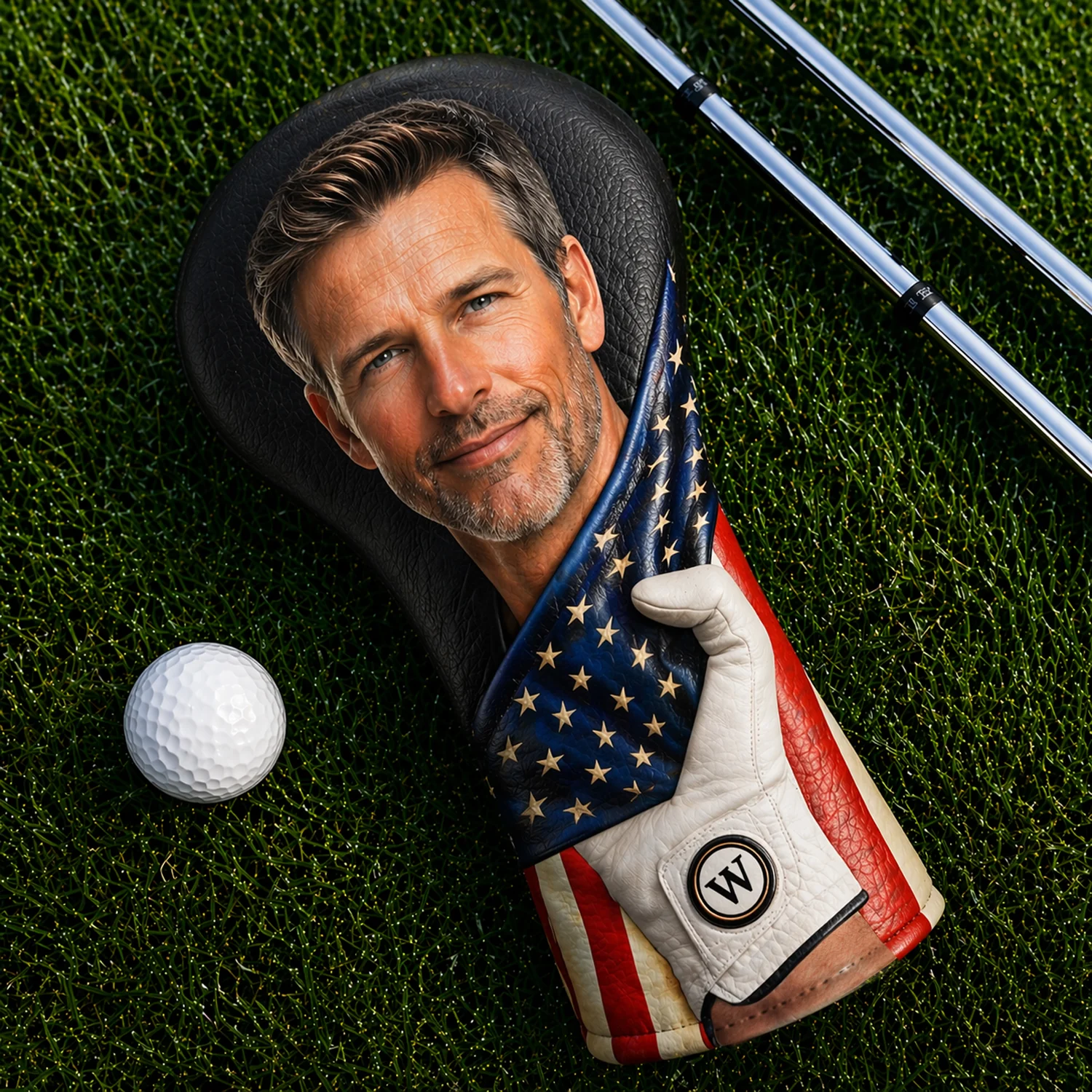 Custom Photo US Flag Golf Head Cover, Golf Club Cover - Gift For Dad, Golf Lovers HO82 902156 - Image 6