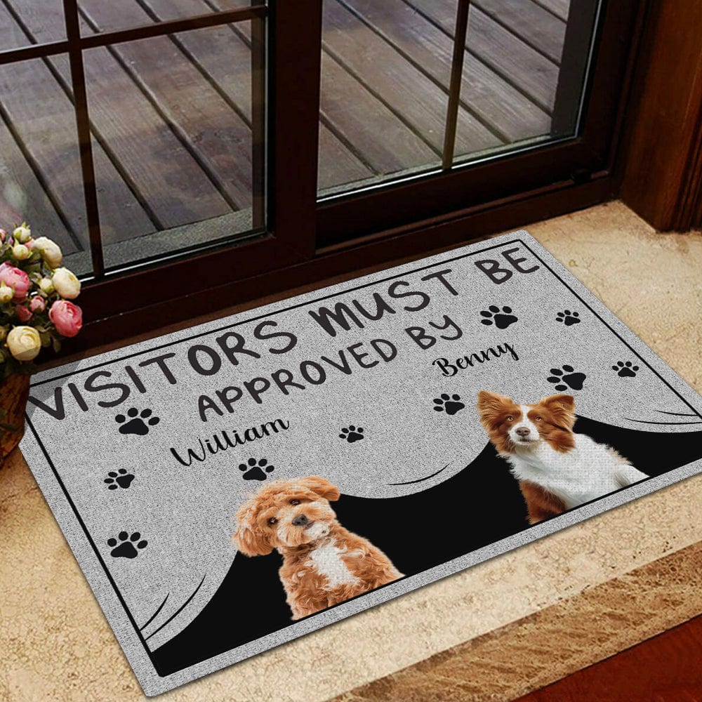 Custom Photo Visitors Must Be Approved By This Dog Doormat HO82 891232 - Image 3