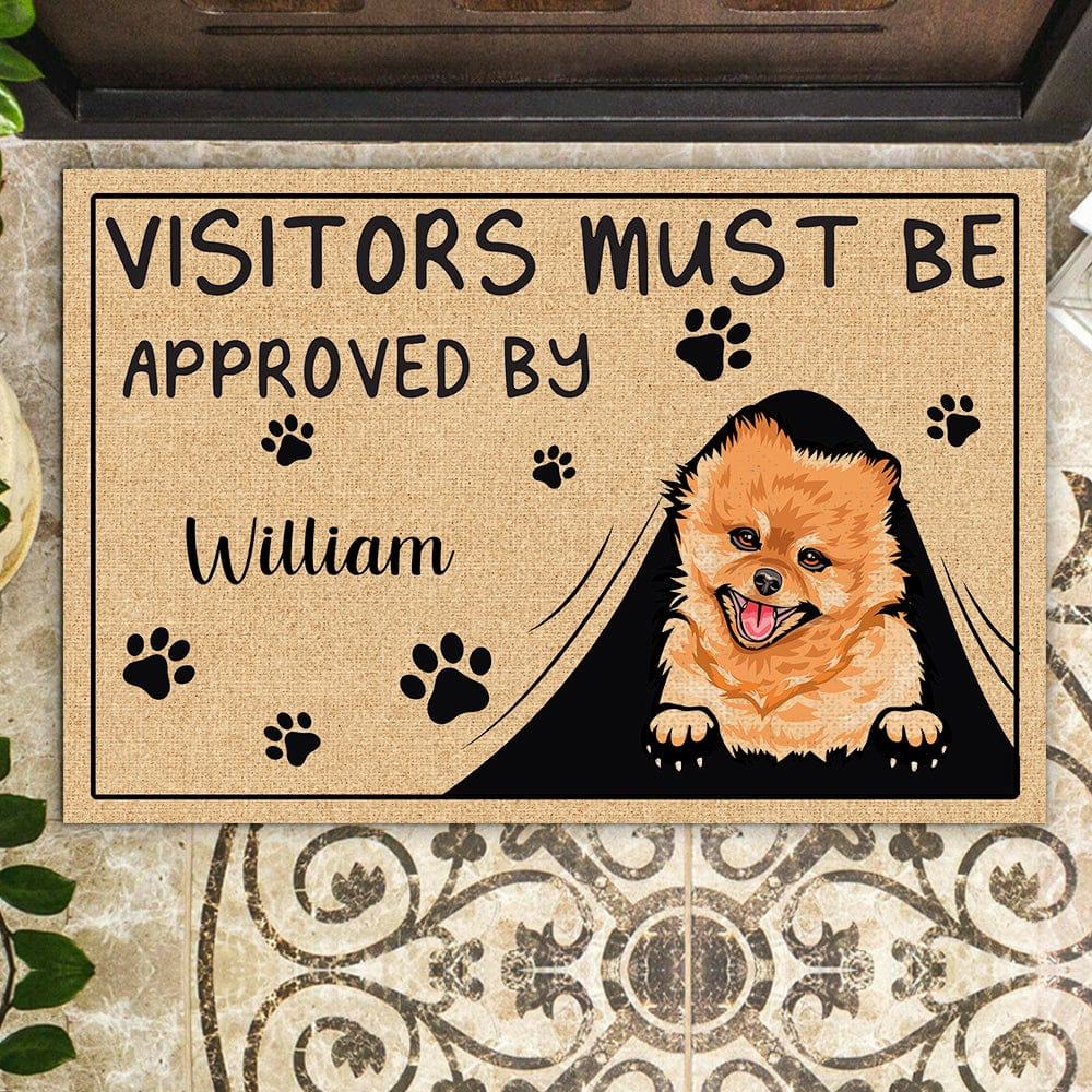 Custom Photo Visitors Must Be Approved By This Dog Doormat HO82 891232 - Image 6