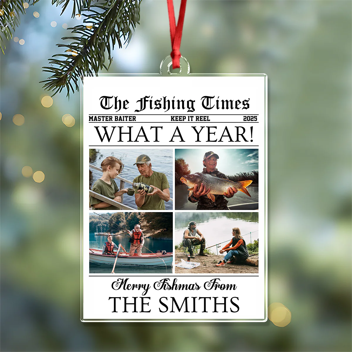 Custom Photo What A Year Acrylic Ornament Christmas Gift For Fishing Lovers HO82 894684 - Image 3