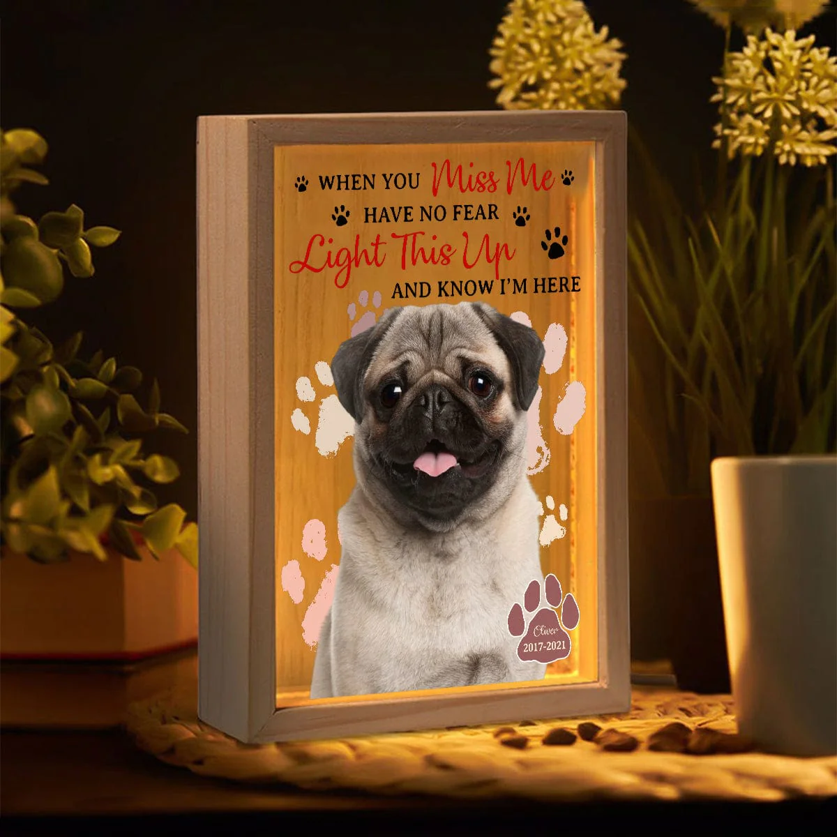 Custom Photo When You Miss Me For Dog Lovers Light Box TA29 890054 - Image 3